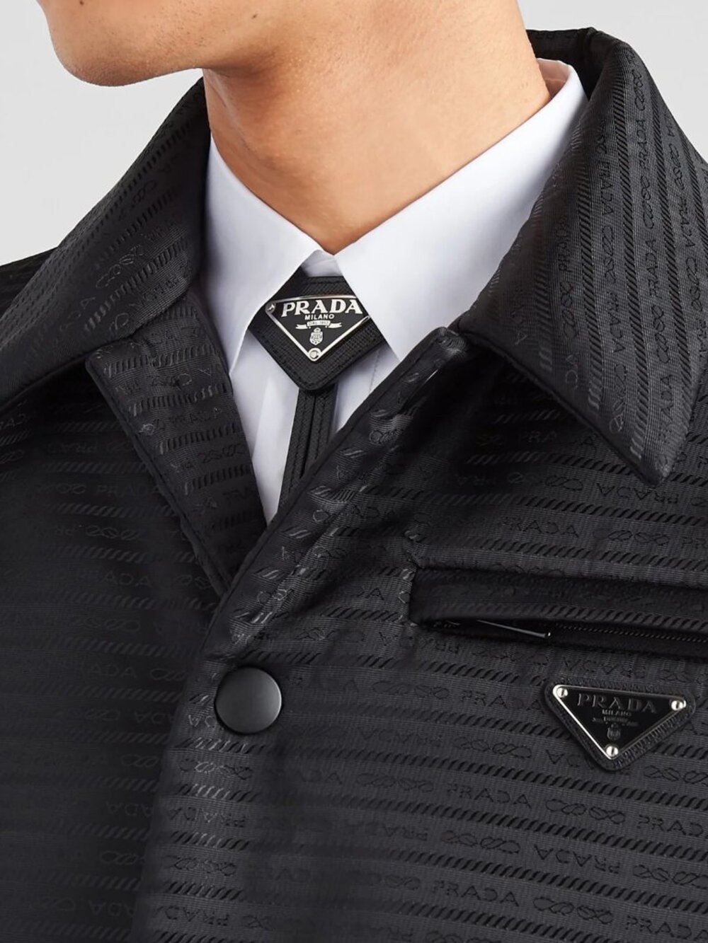 Unisex PRADA Black🖤Saffiano Leather Bolo Tie - with box🍸 - Picture 3 of 8